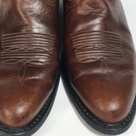 ARIAT Heritage Leather Embroidered Shaft Western Cowboy Boots #34732 - Picture 7 of 14